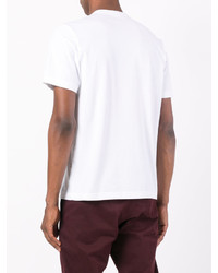 T-shirt à col rond imprimé blanc Marni