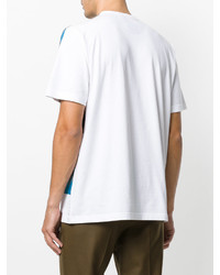 T-shirt à col rond imprimé blanc Marni