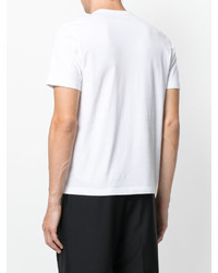 T-shirt à col rond imprimé blanc Marni