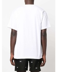 T-shirt à col rond imprimé blanc WTAPS