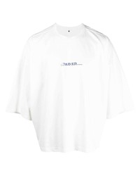 T-shirt à col rond imprimé blanc Ader Error