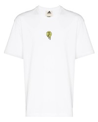 T-shirt à col rond imprimé blanc adidas by 032c