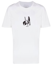 T-shirt à col rond imprimé blanc ADIDAS GOLF