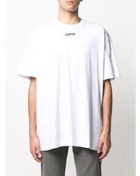 T-shirt à col rond imprimé blanc Off-White