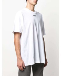 T-shirt à col rond imprimé blanc Off-White