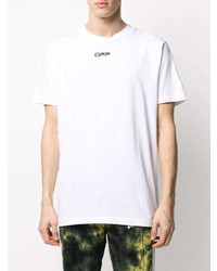 T-shirt à col rond imprimé blanc Off-White