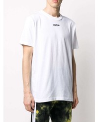 T-shirt à col rond imprimé blanc Off-White