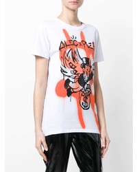 T-shirt à col rond imprimé blanc Philipp Plein