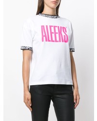 T-shirt à col rond imprimé blanc Alyx