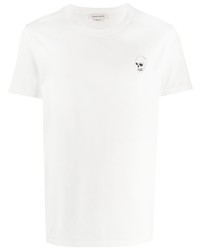 T-shirt à col rond imprimé blanc Alexander McQueen