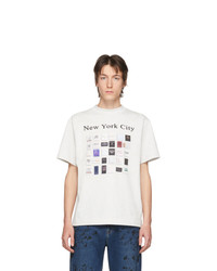 T-shirt à col rond imprimé blanc Alexander Wang