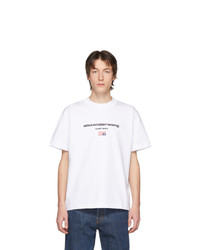 T-shirt à col rond imprimé blanc Alexander Wang