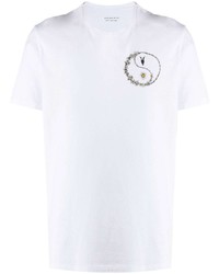 T-shirt à col rond imprimé blanc AllSaints