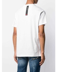 T-shirt à col rond imprimé blanc Philipp Plein