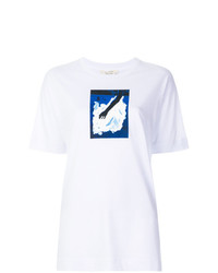 T-shirt à col rond imprimé blanc Alyx