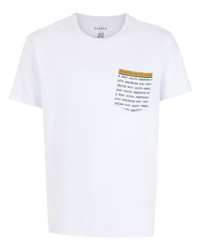 T-shirt à col rond imprimé blanc Amir Slama