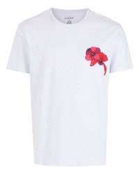 T-shirt à col rond imprimé blanc Amir Slama
