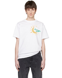 T-shirt à col rond imprimé blanc Andersson Bell