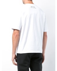 T-shirt à col rond imprimé blanc Calvin Klein 205W39nyc