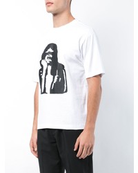 T-shirt à col rond imprimé blanc Calvin Klein 205W39nyc