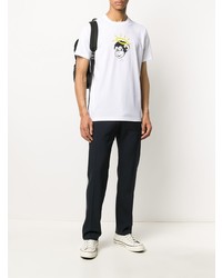 T-shirt à col rond imprimé blanc PS Paul Smith