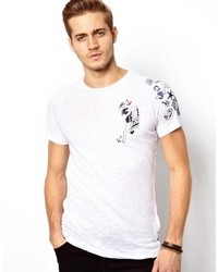 T-shirt à col rond imprimé blanc Antony Morato