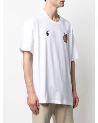 T-shirt à col rond imprimé blanc Off-White