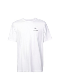 T-shirt à col rond imprimé blanc Arc'teryx