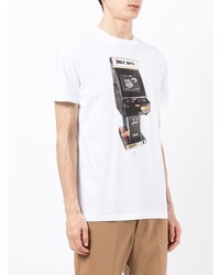 T-shirt à col rond imprimé blanc PS Paul Smith