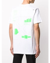 T-shirt à col rond imprimé blanc Off-White