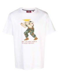 T-shirt à col rond imprimé blanc Mostly Heard Rarely Seen 8-Bit