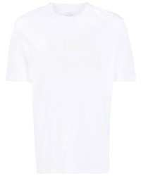 T-shirt à col rond imprimé blanc Armani Exchange