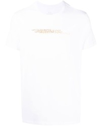 T-shirt à col rond imprimé blanc Armani Exchange