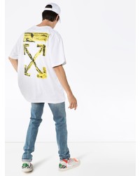 T-shirt à col rond imprimé blanc Off-White