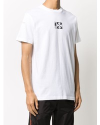 T-shirt à col rond imprimé blanc Off-White