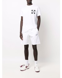 T-shirt à col rond imprimé blanc Off-White