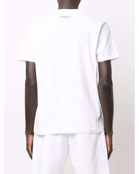 T-shirt à col rond imprimé blanc Off-White