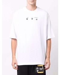 T-shirt à col rond imprimé blanc Off-White