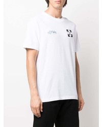 T-shirt à col rond imprimé blanc Off-White