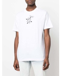 T-shirt à col rond imprimé blanc Off-White