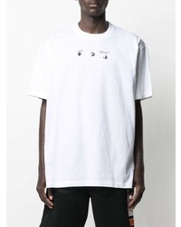 T-shirt à col rond imprimé blanc Off-White