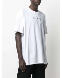 T-shirt à col rond imprimé blanc Off-White