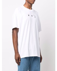 T-shirt à col rond imprimé blanc Off-White