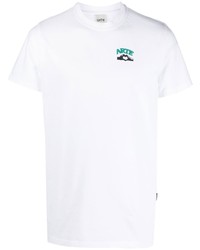 T-shirt à col rond imprimé blanc ARTE