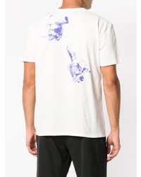 T-shirt à col rond imprimé blanc Raf Simons