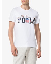 T-shirt à col rond imprimé blanc Polo Ralph Lauren