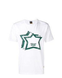 T-shirt à col rond imprimé blanc atlantic stars