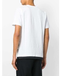 T-shirt à col rond imprimé blanc Tim Coppens