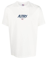 T-shirt à col rond imprimé blanc AUTRY