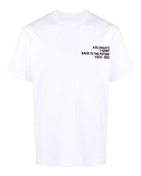 T-shirt à col rond imprimé blanc Axel Arigato